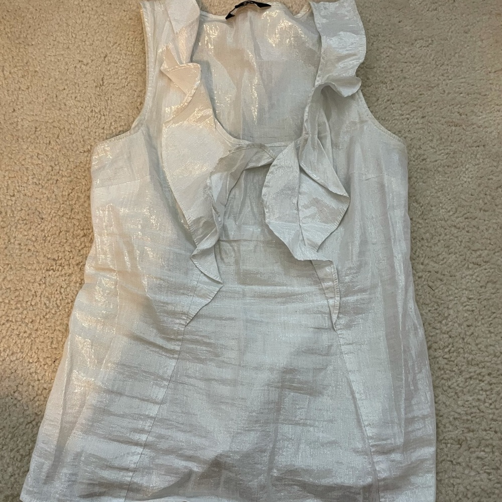 Express | Reflective Ruffle Top - image 1